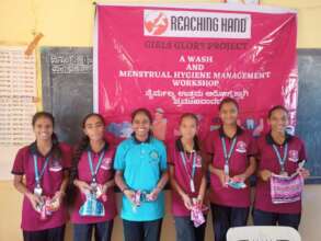 Students happy to receive the MHM Kits