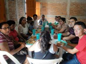 A good lunch is well-deserved after hard work!