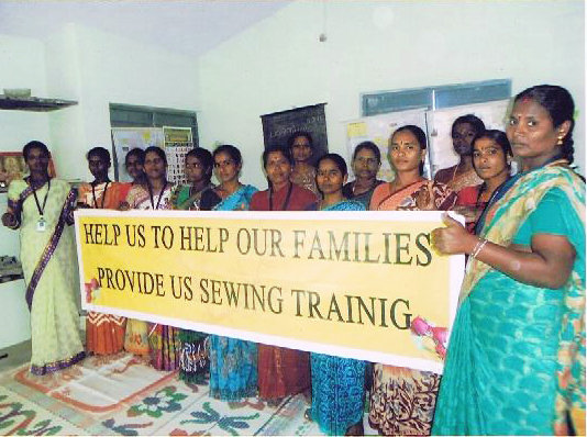 Support 60 poor women sewing for secure living