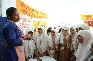 Girls at Gender and Health Fair