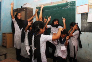 At a special event for girls