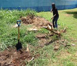 Wisdom Preparing Vegetable Garden at TY Backyard