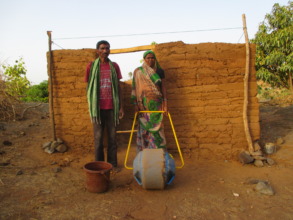 Using a WaterWheel to build their home - Rajasthan