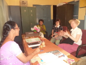Nadia Haton with the Headmistress of the school