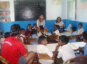Volunteering at the school