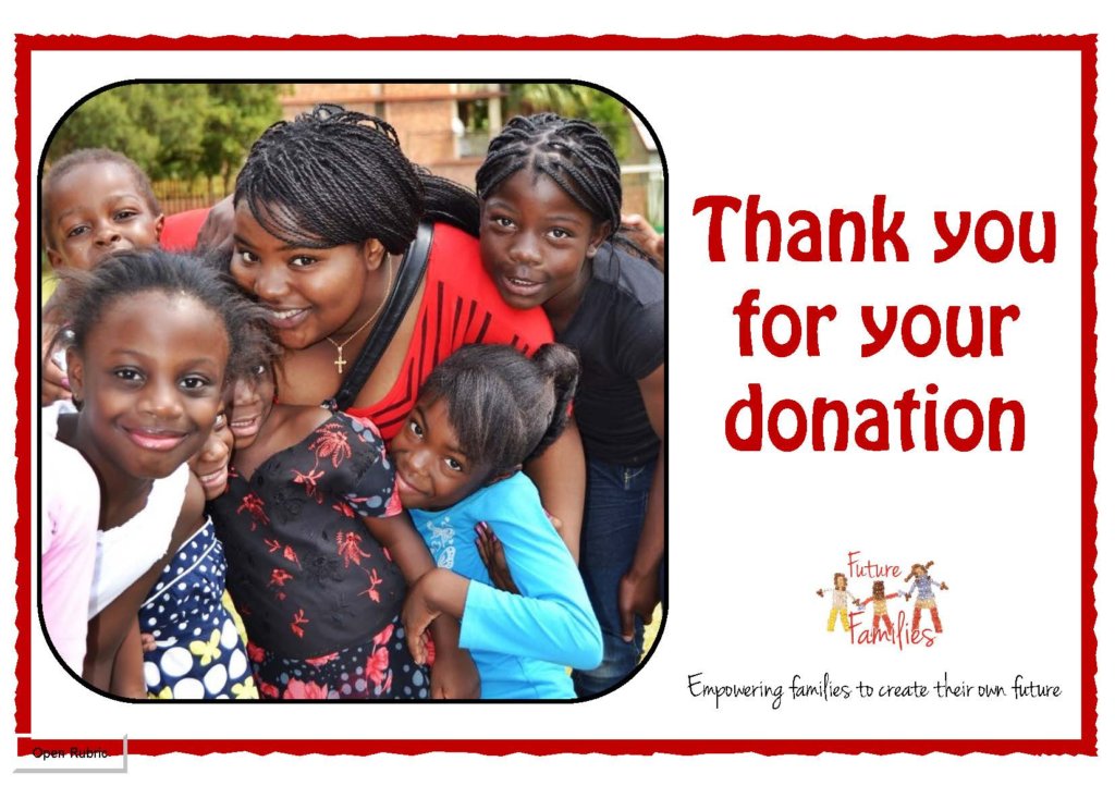 Thank you notes to give to all who will donate