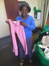 Patrica in the Phetoho storeroom