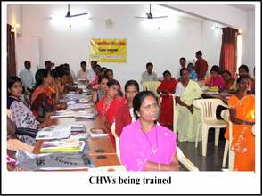 CHWs being trained