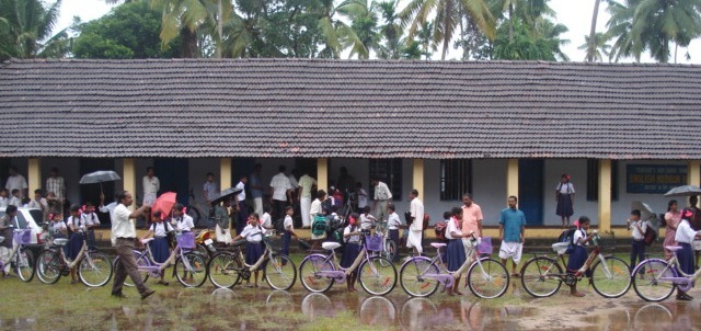 Bikes for girls arrived at school with the monsoon!