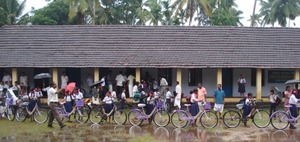 Bikes for girls arrived at school with the monsoon!