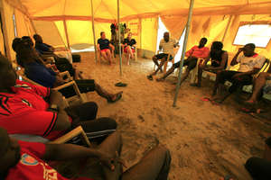 Deep in discussion about risk assesssment.