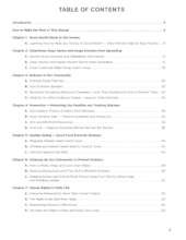 Table of Contents of Health Manual