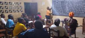 Student sharing homework assignment.