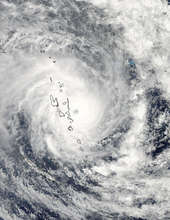 NASA Satellite Photo of Cyclone Pam