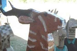 Close up of Kudu mask