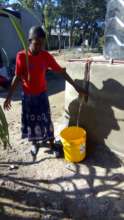 Using the new water tank!
