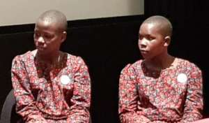 Neema and Rosie at the premiere