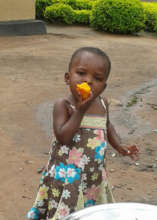 Salama with her mango