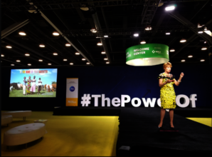 Giselle speaking at Women Deliver