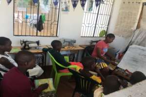 Literacy class in Mugumu Safe House