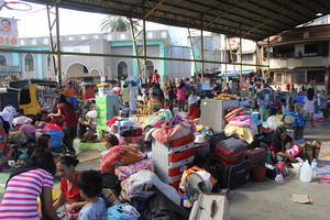 Fire Victims in Evacuation Center