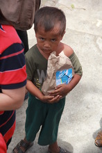 This little boy said "its my share, I'm hungry..."