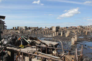 The result of the four-hour fire...