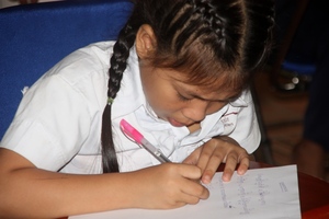 Sinat writes her exams to enter public school