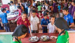 hot meals for 400-500 children each day