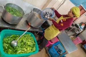 fish and vegatable soup - a healthy lunch