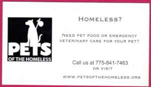 Give this to a homeless person with a pet