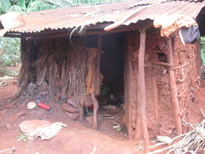 Typical shelter for grannies in rural Uganda