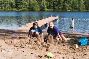 Sandcastles at the waterfront