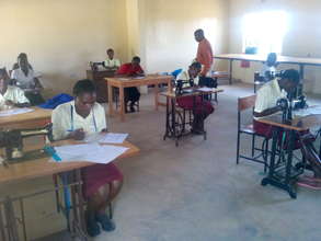 our tailoring students on their test