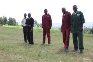 Students outside the workshop