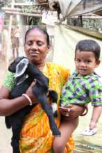 Hari, Shefali and their goat!