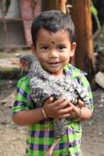 Hari and his favourite chicken!