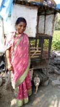 Putul with her chicken coop