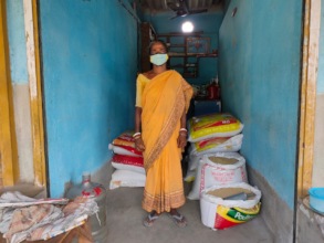 Kamala at her village shop