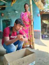 Our field team vaccinate the chicks