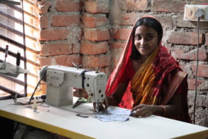 A sewing machine bought with her earnings from PDS