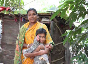 Tinku and her young son