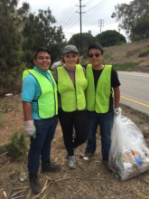 Fernando w/El Segundo HS volunteers Hannah & Randy
