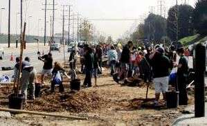 Trees to the Sea (BEFORE) planting Arbor Day 2007