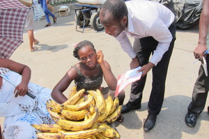 Interviewing local business owners