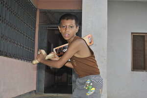 Sujan being very serious about cricket