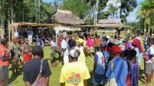 Clan leaders renewing the Conservation Deed