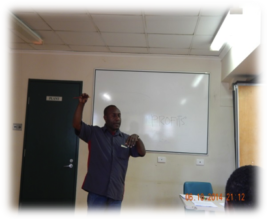 A staff of BRG conducting a lesson