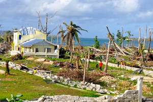 The destruction of homes by Typhoon Haiyan