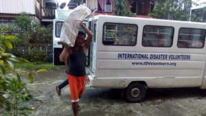Books being unloaded from one of our trucks